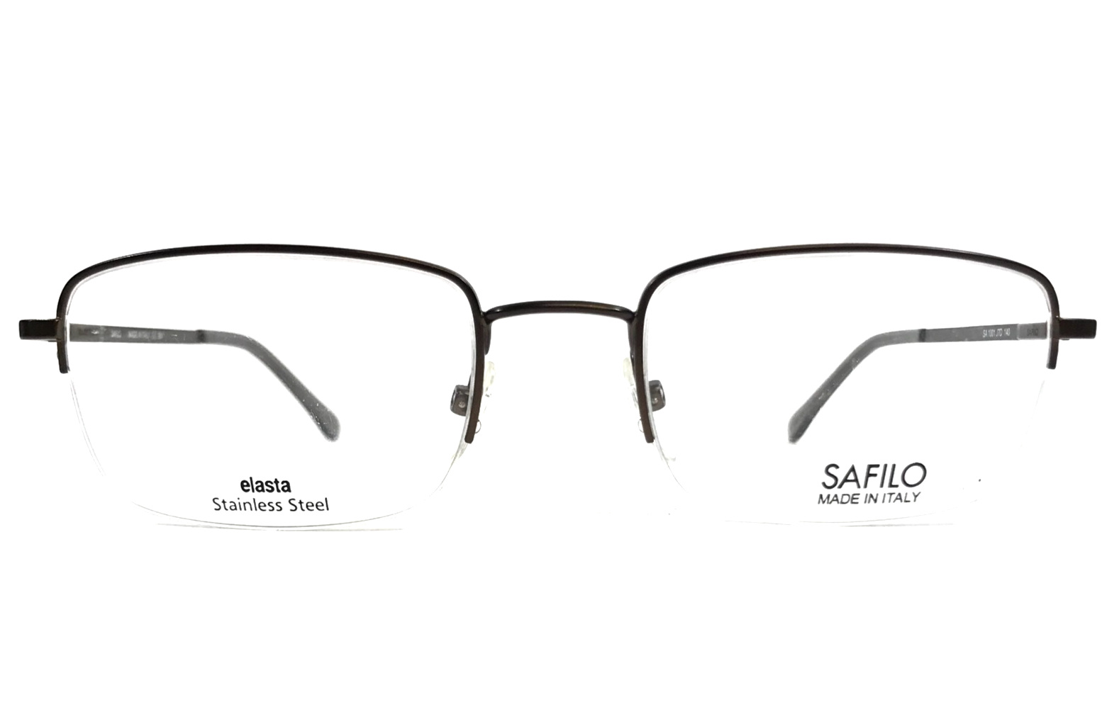 Safilo Eyeglasses Frames Elasta SA1001 J7D Matte Bronze Brown Half Rim 5... - $79.19