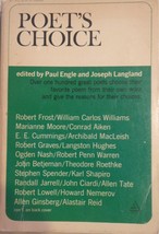 1962 PB Poet&#39;s Choice by ENGLE, Paul (ed)  - $11.99