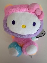 Sanrio HELLO KITTY Plush Rainbow Sherbet Colorful Costume 9.5 in NWT - $19.79