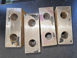 24RR36 STEEL BLOCKS, 4 PCS, 2-5/8&quot; X 1&quot; X 1&quot;, WITH 1/2&quot; HOLES BORED THRO... - £14.01 GBP