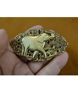 (b-ele-171) Elephant floral brass pin pendant elephants zoo safari Repub... - $408.45 MXN