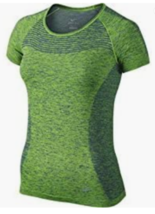 Nike Womens Dri-FIT Knit Running ShortSleeve Top,Deep Royal Blue/Action Green,XS - £35.16 GBP