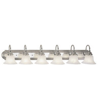 Livex 1006-95 6 Light Bath Light in Brushed Nickel with Chrome Insert - £422.45 GBP