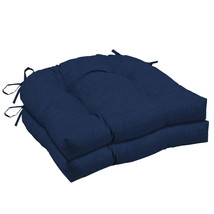 Blue Patio Chair Seat Cushions 20 X 18 For Outdoor Furniture Clearance Set Of 2 - £78.36 GBP