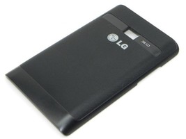Genuine Lg Optimus L3 E400 Battery Cover Door Black Android Bar Phone Back - £7.31 GBP