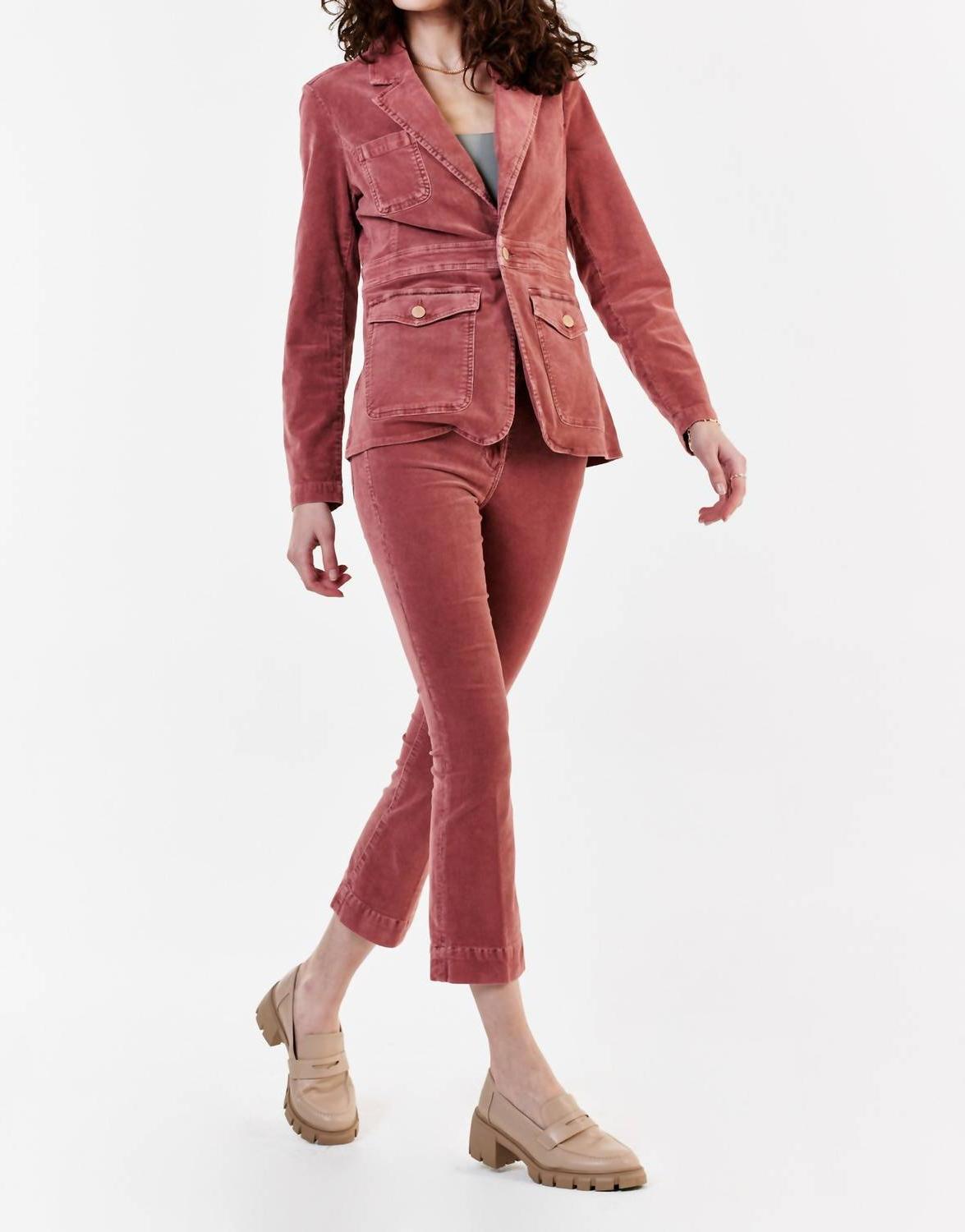 Dear John Denim Heather Color Corduroy Blazer Cinnamon - $61.00