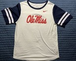 Nike Mississippi Ole Miss Rebels T Shirt Adult Large White - $16.00