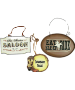 Christmas Western Signs Ornaments Assorted Shapes Wooden Metal Resin Set... - $280.63 MXN