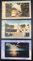 3 - Greetings from California Postcards Statue of David Streamliner Moon... - $13.99