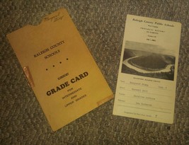 VTG 1961-62 Raleigh County Public Schools Grandview Report Card Maxwell ... - $21.99