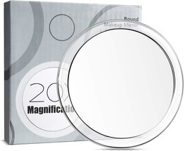 Snowflakes 20X Magnifying Mirror, 4&quot; Round Mirror With 3 Suction Cups, And More. - £23.59 GBP