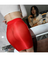 Women&#39;s Oil Shiny Sheer Mini Skirt Ultra Thin Stretch Bodycon Skirt See ... - £8.61 GBP