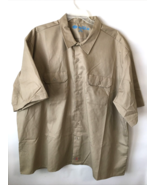 Dickies Shirt Men’s 4XL Beige Button Down Short Sleeve Cooling Temp Orig... - £21.30 GBP