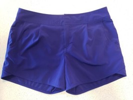 Athleta Active Shorts Womens 8 Wahina Purple Lightweight Stretch Zip Pockets - £11.54 GBP