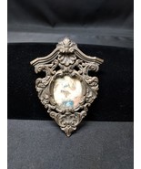 Ornate Bronze Framed Art Nouveau Wall Hanging Romantic Made In Italy - $14.48