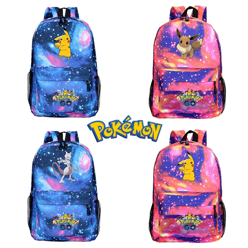 40 Style Pokemon School Bags Backpacks Pikachu Anime Charizard Figures Kids Bags - £24.52 GBP