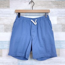 J Crew 7&quot; Reade Drawstring Shorts Blue Pull On Cotton Casual Comfort Men... - £19.59 GBP