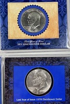 1971 &amp; 1978 Eisenhower Dollars $1 First and Last Years of Issue.   20220117 - $19.99