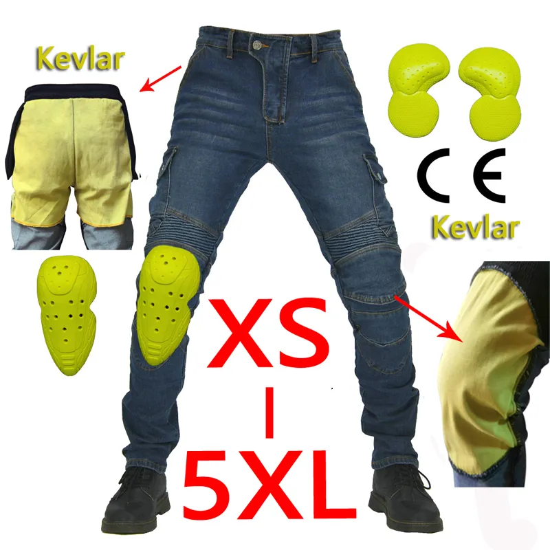 Hithotwin Kevlar protection motorcycle jeans Moto pants leisure riding trousers - £54.71 GBP+