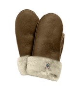 Parajumpers unisex shearling mittens in CAMEL - size M - £68.21 GBP