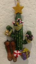 New Kurt Adler western Christmas decorated saguaro hand-painted retired ornament - £13.41 GBP