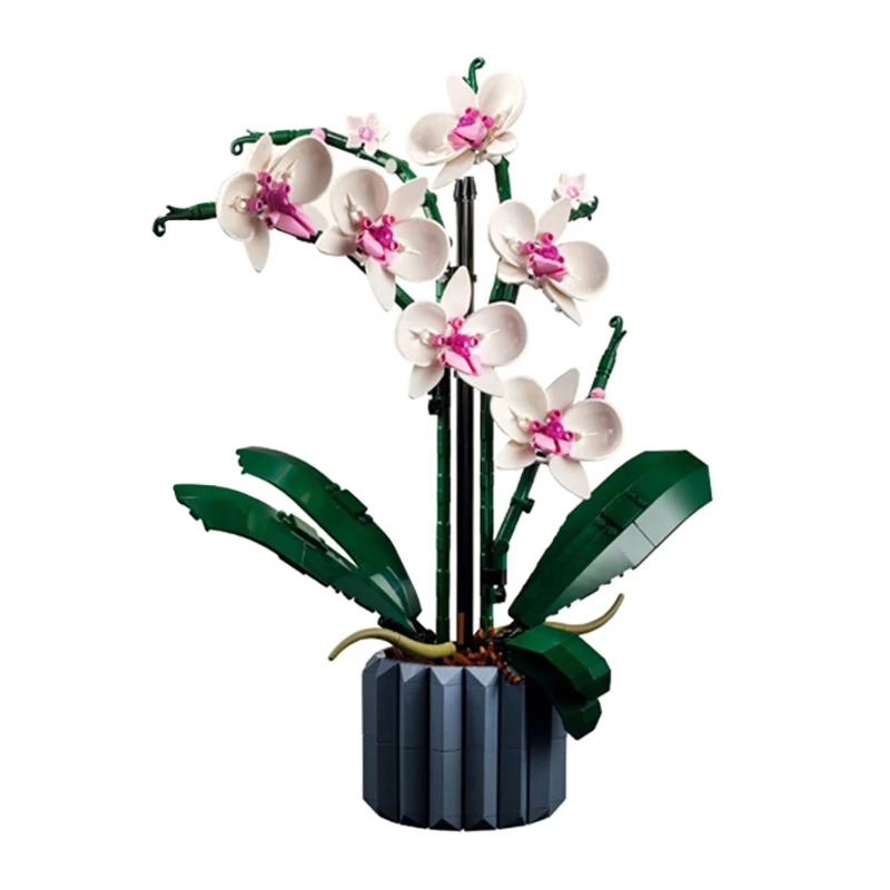 Play Moc Bouquet Orchid block flower Succulents Potted Building Blocks FIT for 1 - £29.66 GBP