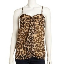 Romeo &amp; Juliet Couture Women&#39;s Leopard Print Sweetheart Cami Tank Top si... - $23.19