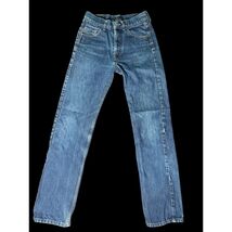 Sisley Women&#39;s Button Fly Straight Leg Jeans Sz 28 Medium Wash - $10.99