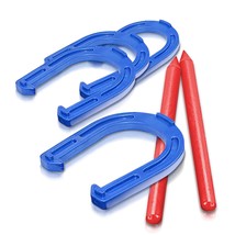 Horseshoes Tossing Game - Set Includes 4 Horse Shoes And 2 Stakes - Dura... - £23.97 GBP