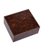 Elie Bleu Walnut Burl Wood Humidor 50 ct  Measures 9.84&quot; L X 8.66&quot; W x 4... - £2,118.29 GBP