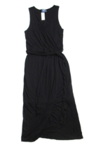 NWT Anthropologie Maeve Mayer Midi in Black Stretch Jersey Faux Wrap Dress M - £49.86 GBP