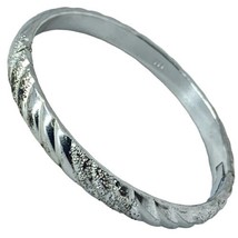 antique sterling silver hinged bangle bracelet for child / small wrist 16.2 - £51.95 GBP