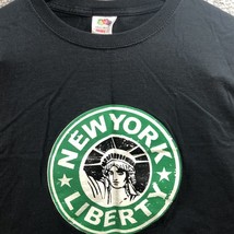 New York Statue of Liberty Shirt Black Medium 100% cotton fruit of the loom - £6.25 GBP