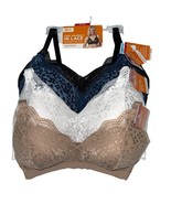 Warner's Bra Wirefree Floral Lace Escape Contour All Day Comfort No Itch RO3301A - $58.97