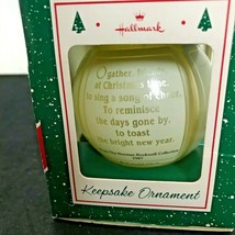 1987 Hallmark Normal Rockwell Christmas Scenes Glass Ornament - £14.10 GBP