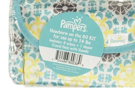 Pampers On The Go Newborn Kit Clutch With 1 Diaper and 6 Wipes - £5.27 GBP