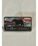 Yellowstone Bear Silhouette Landscape Pinback - Travel Souvenir - $17.42 CAD