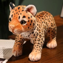 Forest Leopard Plush Stuffed Toys Simulated Animal Cheetah Dolls For Kids Birthd - £15.64 GBP
