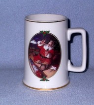 Coca Cola Santa Seasons Greetings Mug Stein 1996  Helicopter Train Set Sundblom - $8.99