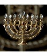 Sparkling Menorah Gold Rhinestone Brooch - Elegant Rhinestone Pin - €10,16 EUR Sparkling Menorah Gold Rhinestone Brooch - Elegant Rhinestone Pin - €10,16 EUR