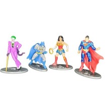 DC Comics Batman PVC Topper 3&quot; Figures Superman Wonder Woman Joker Cake Topper - $12.59