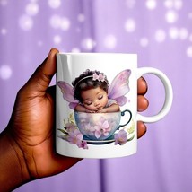 Sleeping Fairy Baby Mug – Purple Teacup Mug Gift, 11oz/15oz Ceramic - $15.83+