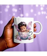 Sleeping Fairy Baby Mug – Purple Teacup Mug Gift, 11oz/15oz Ceramic - $15.83+