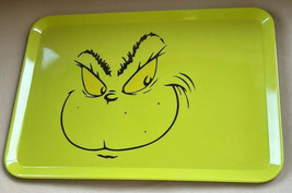 Dr. Seuss Large Green Holiday Christmas Melamine GRINCH SERVING TRAY PLA... - £19.54 GBP