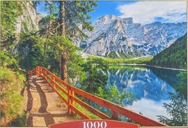 Castorland Braies Lake Italy 1000 pc Jigsaw Puzzle Alpine Mountain Lake - $18.80