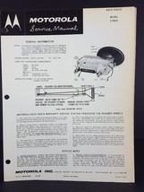 Motorola 1959 Chevrolet Auto Radio Service Manual Model CTM9X - $6.93