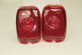 37 38 Chevy 40-52 Sedan Deliver rear Taillight Lamp Glass Lens Pair - $32.48