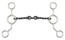 Western Saddle Horse Jr. Cowhorse Snaffle Bit 5&quot; Twisted sweet Iron w/ D... - £17.70 GBP