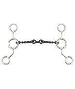 Western Saddle Horse Jr. Cowhorse Snaffle Bit 5&quot; Twisted sweet Iron w/ D... - £17.71 GBP