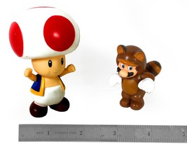 Pair of Nintendo Flying Super Mario &amp; Toad Mushroom Vinyl Figure Toys - $12.18